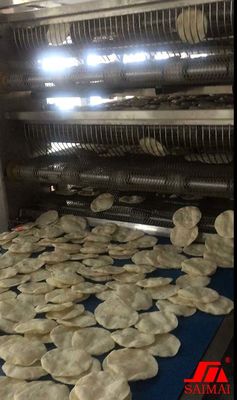 CE Industrial Flattened Dough Roti Pita Flat Bread Production Line